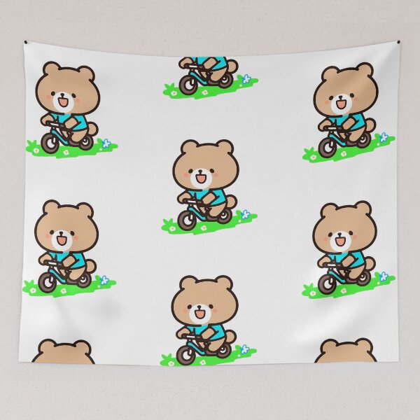 Item preview, A bear practicing bike riding in the spring sunshine designed and sold by Elinotes.