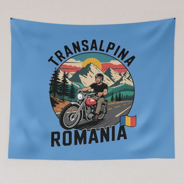 Item preview, Transalpina Romania Retro Illustration Travel Emblem designed and sold by KrisSidDesigns.