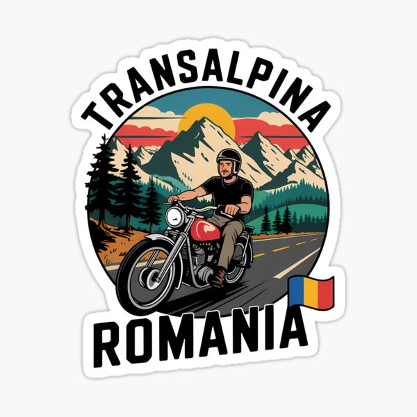 Item preview, Transalpina Romania Retro Illustration Travel Emblem designed and sold by KrisSidDesigns.