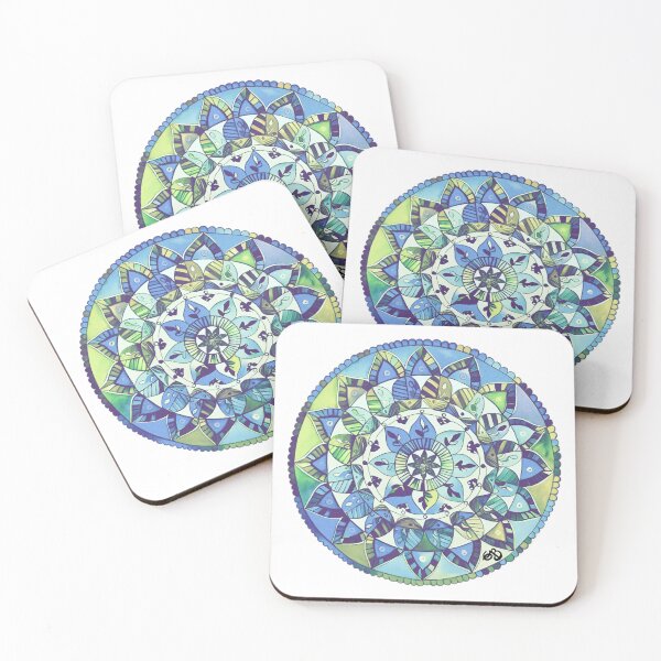 Item preview, Dream World Mandala Aqua Tones designed and sold by EB-DigitalART.