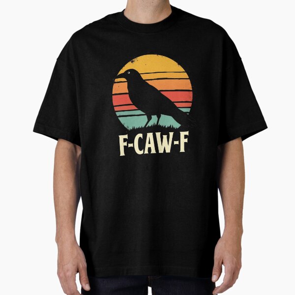 Item preview, F•CAW•F – Funny Crow Retro Sunset Silhouette Design designed and sold by haitrieuic96.