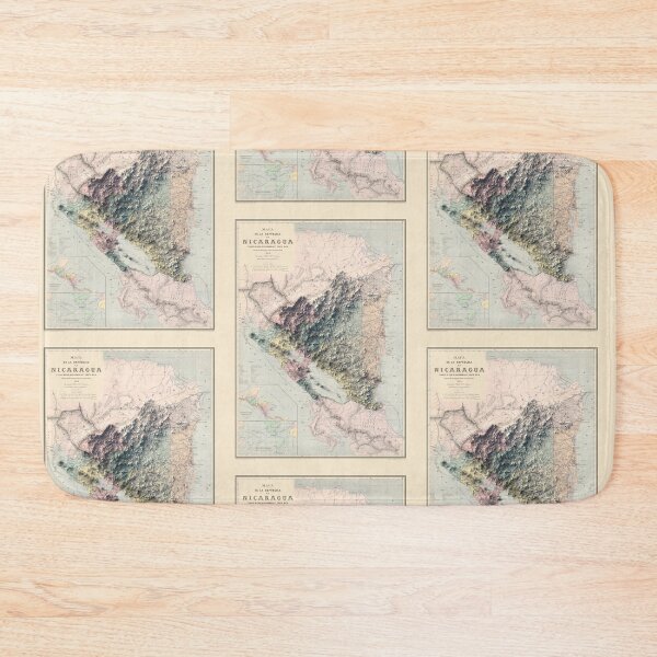 Item preview, 1873 Nicaragua Relief Map 3D digitally-rendered designed and sold by ThinkAboutMaps.