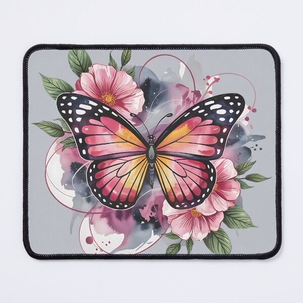 Item preview, Watercolor Pink Blooming Butterfly designed and sold by BirdsnStuff.