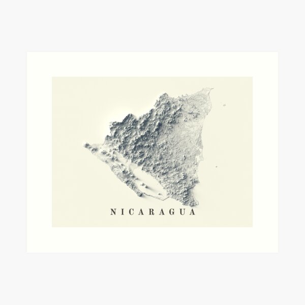 Item preview, Nicaragua Relief Map 3D digitally-rendered designed and sold by ThinkAboutMaps.