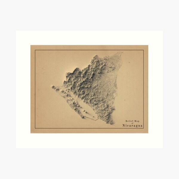 Item preview, Nicaragua Relief Map 3D digitally-rendered designed and sold by ThinkAboutMaps.