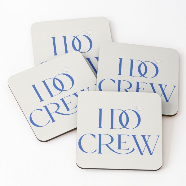 Item preview, I Do Crew Wedding Party Blue Aesthetic  designed and sold by Stickers by @molllyclare.