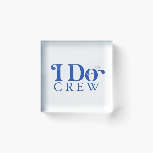 Item preview, I Do Crew Wedding Party Blue Aesthetic  designed and sold by Stickers by @molllyclare.
