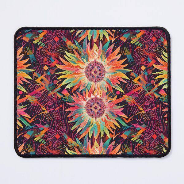 Item preview, Colorful Artwork With Radiant Circular, Sunflower-like  And Geometric Elements designed and sold by CoolPixels.