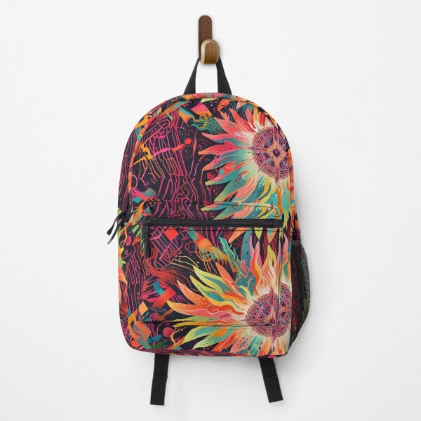 Item preview, Colorful Artwork With Radiant Circular, Sunflower-like  And Geometric Elements designed and sold by CoolPixels.