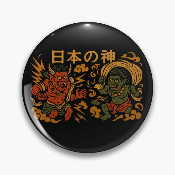Item preview, Japanese Thunder & Wind Gods – Raijin & Fujin Style Art | 日本の神 designed and sold by TheTrendsDesk.