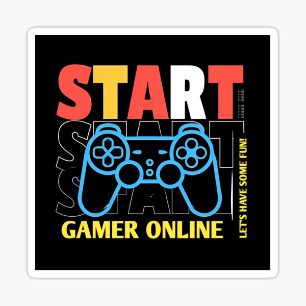 Item preview, Start Gamer Online T-Shirt – Fun Gaming Controller Design | Let’s Have Some Fun! designed and sold by InsightA.