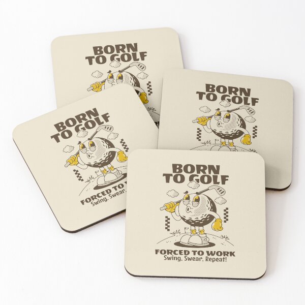 Item preview, Born to golf. Retro golf ball character designed and sold by adipra.