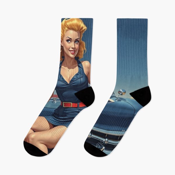 Item preview, 1950s-style pin-up designed and sold by Random Designs.
