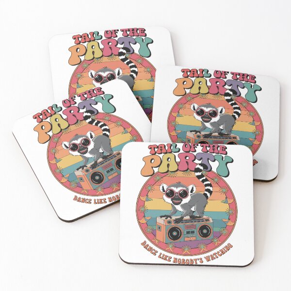 Item preview, Lemur Disco Party Art – Tail of the Party Design designed and sold by WildlifeInc.