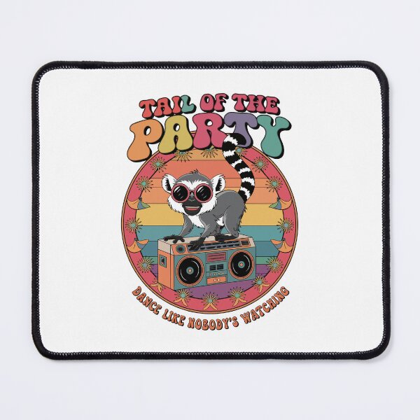 Item preview, Lemur Disco Party Art – Tail of the Party Design designed and sold by WildlifeInc.