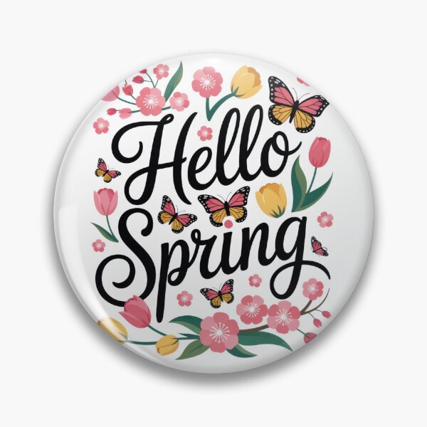 Item preview, Hello Spring – Cute Floral & Butterfly Spring Design designed and sold by EpicMediaShop.