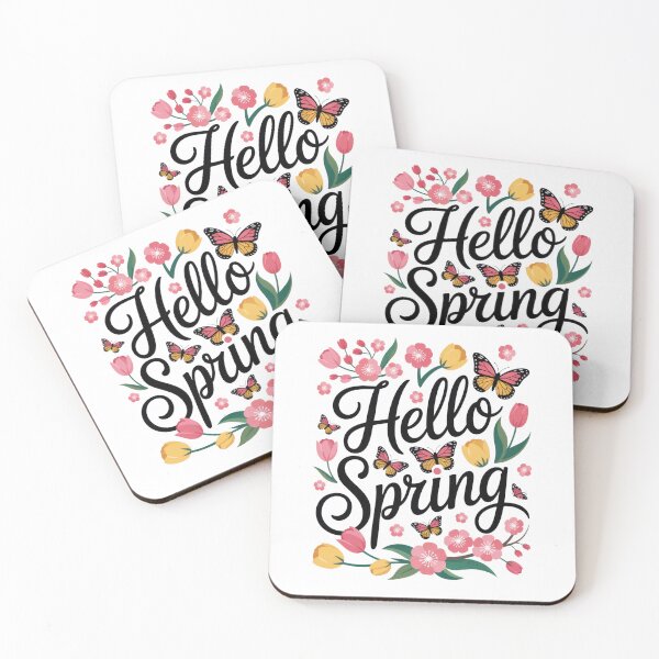 Item preview, Hello Spring – Cute Floral & Butterfly Spring Design designed and sold by EpicMediaShop.