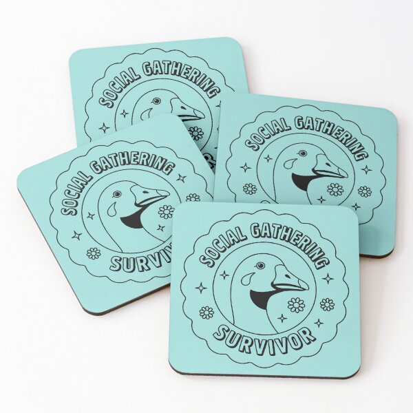 Item preview, Social Gathering Survivor Goose Badge designed and sold by theartfulaspie.