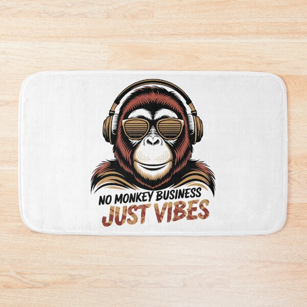 Item preview, Cool Orangutan Just Vibes Headphones Retro Chill Design designed and sold by WildlifeInc.
