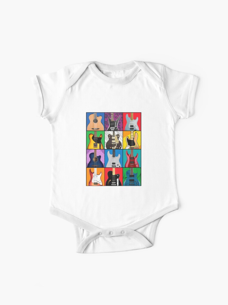 Pop Art Guitar Baby One Piece By Mebyme Redbubble