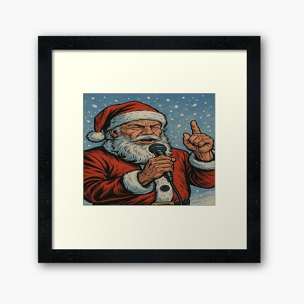 Item preview, Santa's Mic Drop: Sleighin' Bars & Blessings designed and sold by FreshRiot.