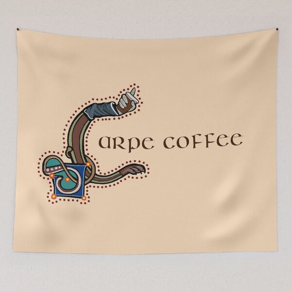 Item preview, Carpe Coffee Medieval Marginalia designed and sold by Donnahuntriss.