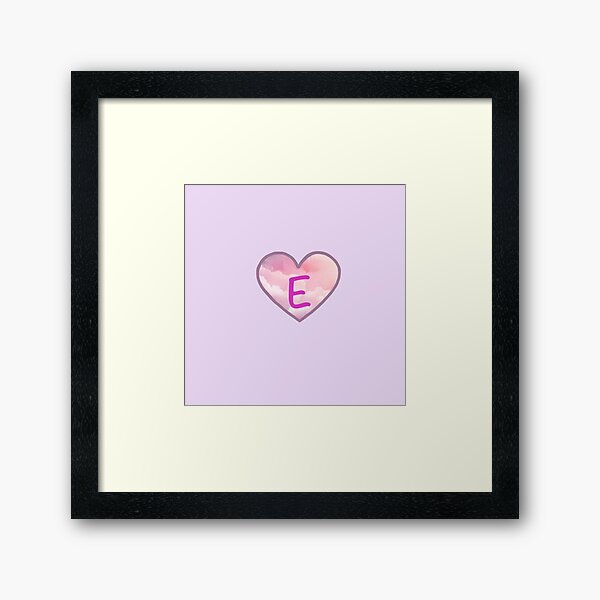 Item preview, Heart Pink Clouds “E” designed and sold by CEvansArt.