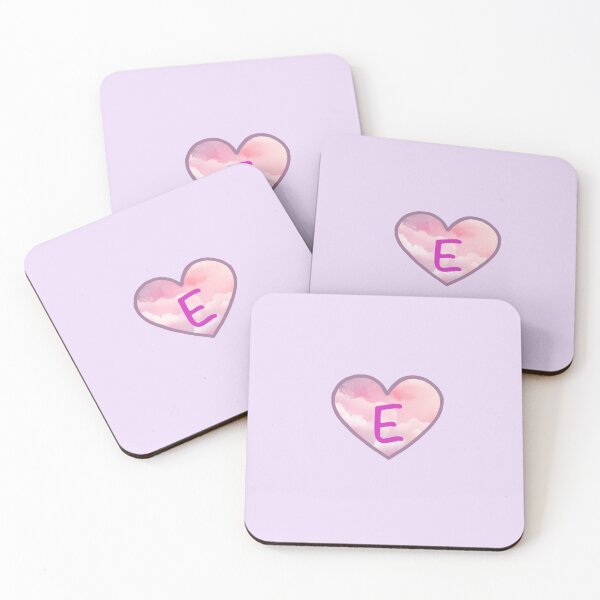 Item preview, Heart Pink Clouds “E” designed and sold by CEvansArt.