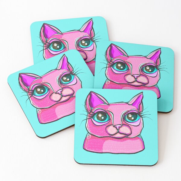 Item preview, pinky cat designed and sold by crestfallenmermaid.