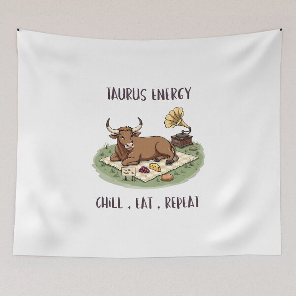 Item preview, Taurus Energy: Chill, Eat, Repeat designed and sold by gogettadriptees.