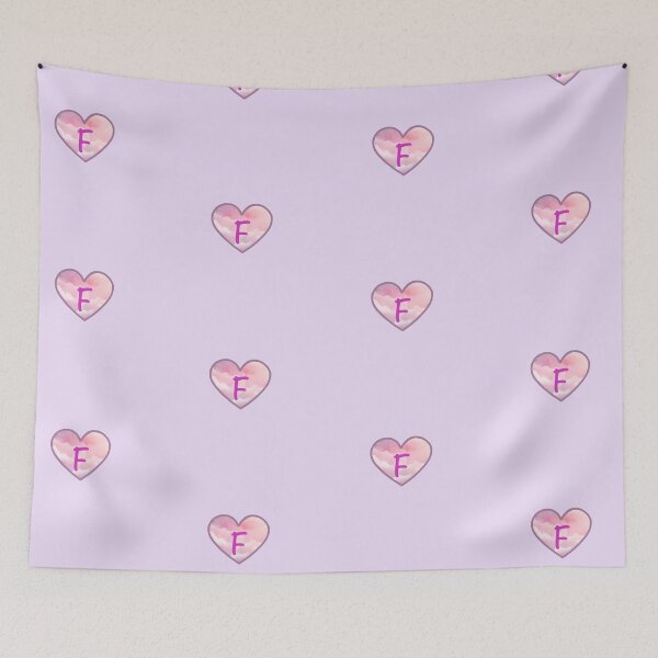 Item preview, Heart Pink Clouds “F” designed and sold by CEvansArt.