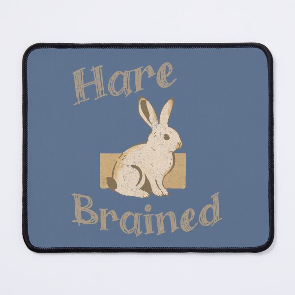 Item preview, Hare Brained – Funny Vintage Bunny Pun designed and sold by donwillisjrart.