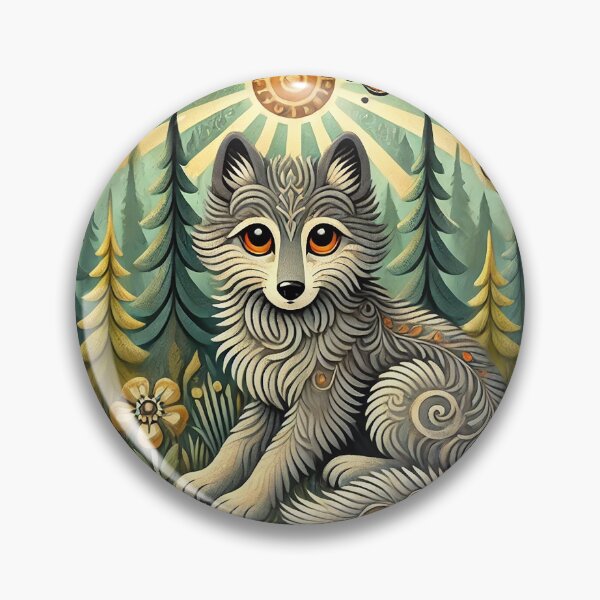 Item preview, Wolf Pup in Whimsical Forest designed and sold by alw951.
