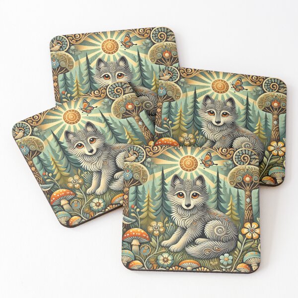 Item preview, Wolf Pup in Whimsical Forest designed and sold by alw951.