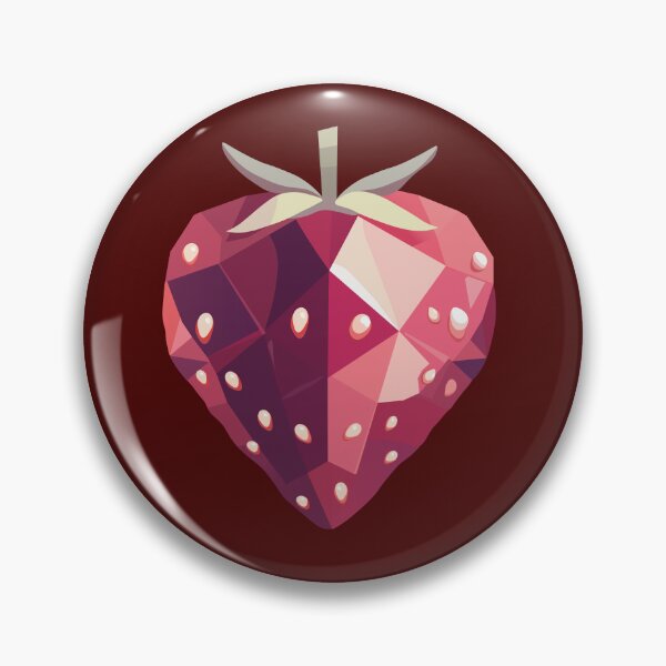 Item preview, Copy of strawberry designed in a low poly geometric style with sharp angles and faceted shapes designed and sold by Anastasiia Yurevych.