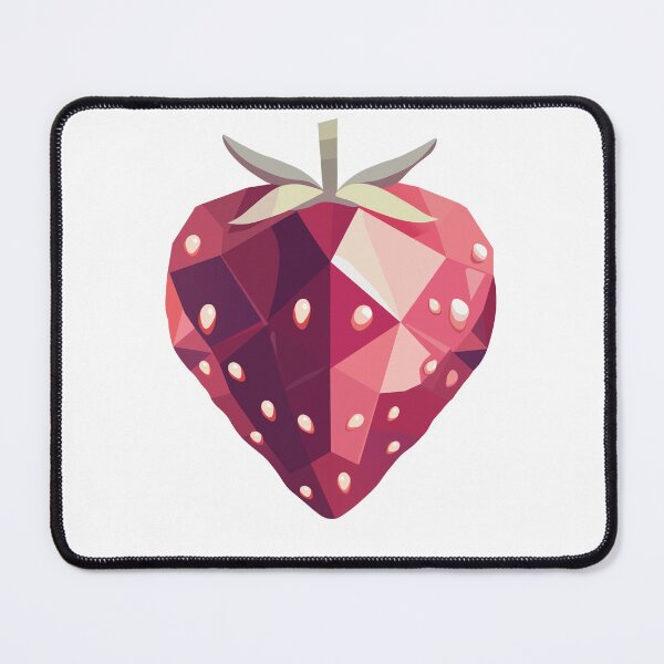 Item preview, Copy of strawberry designed in a low poly geometric style with sharp angles and faceted shapes designed and sold by Anastasiia Yurevych.