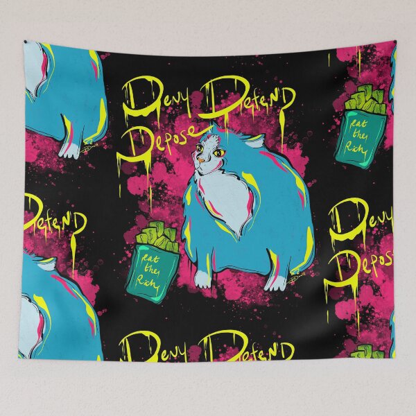 Item preview, eat the rich cat designed and sold by crestfallenmermaid.