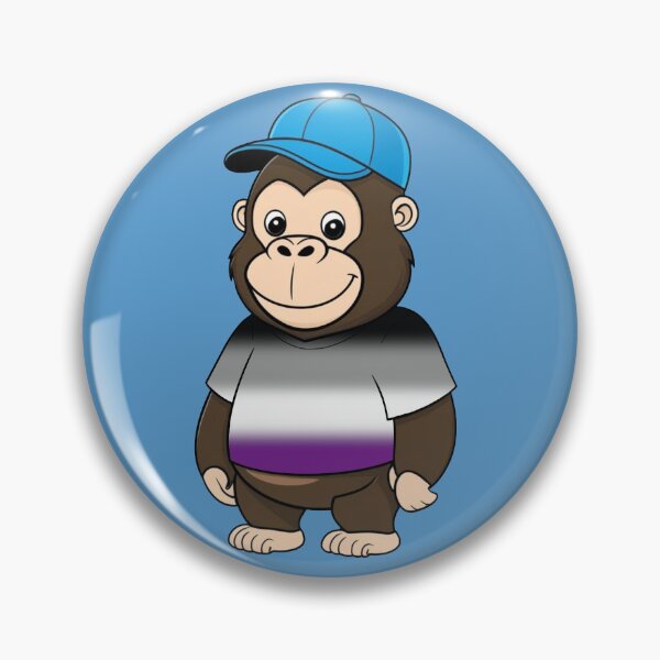 Item preview, Cool Pride Gorilla with Aromantic Flag Tee  | Aromantic Animal Design designed and sold by Travelslightly.