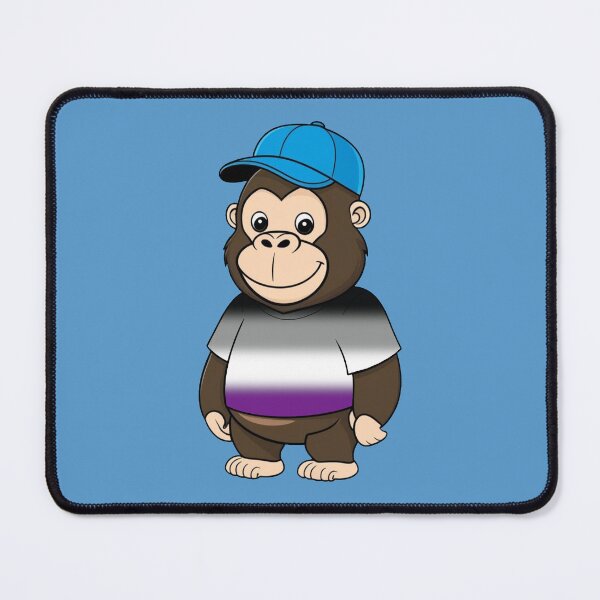 Item preview, Cool Pride Gorilla with Aromantic Flag Tee  | Aromantic Animal Design designed and sold by Travelslightly.