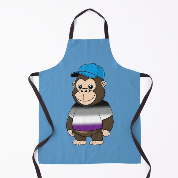 Item preview, Cool Pride Gorilla with Aromantic Flag Tee  | Aromantic Animal Design designed and sold by Travelslightly.