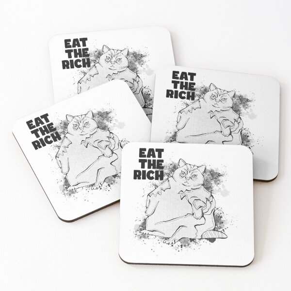 Item preview, eat the rich cat designed and sold by crestfallenmermaid.