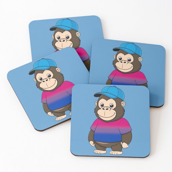 Item preview, Cool Pride Gorilla with Bisexual Flag Tee  | Bi Pride Animal Design designed and sold by Travelslightly.