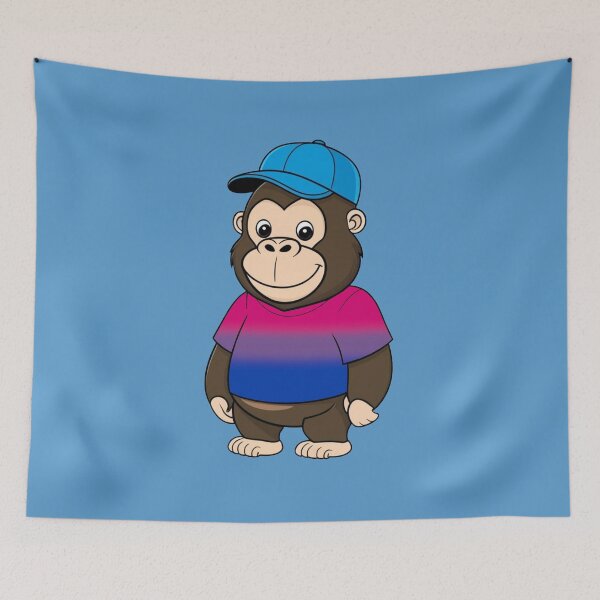 Item preview, Cool Pride Gorilla with Bisexual Flag Tee  | Bi Pride Animal Design designed and sold by Travelslightly.