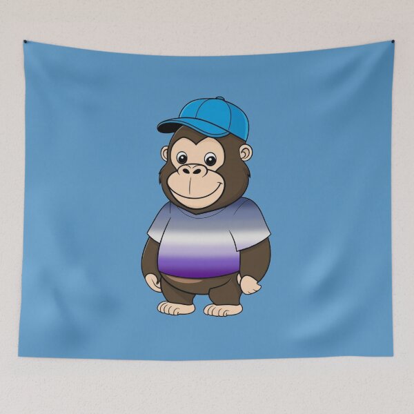 Item preview, Cool Pride Gorilla with Lesbian Butch Flag Tee  | Butch Pride Animal Design designed and sold by Travelslightly.