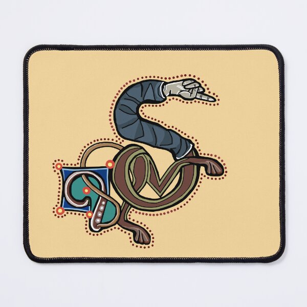 Item preview, Letter S Manicule W 14C Maastricht Psalter parody  designed and sold by Donnahuntriss.