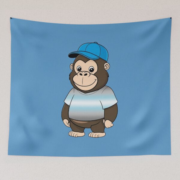 Item preview, Cool Pride Gorilla with Demiboy Flag Tee  | Demi Pride Animal Design designed and sold by Travelslightly.
