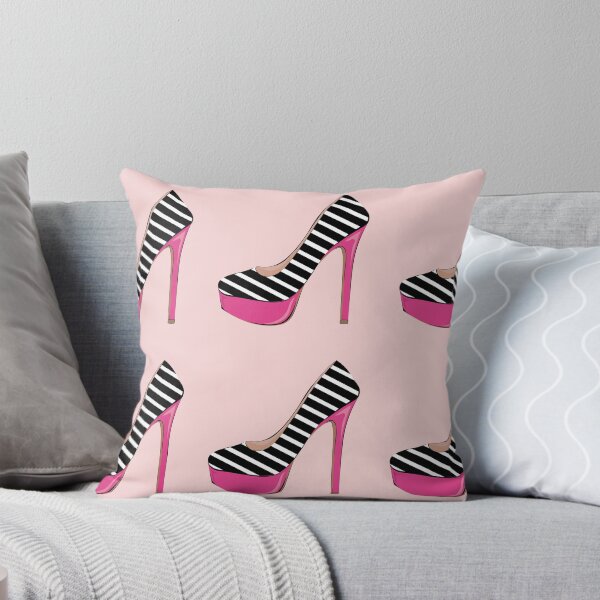 Item preview, Zebra print blank and white striped Pink High heel Stiletto designed and sold by DesignsByMadiha.