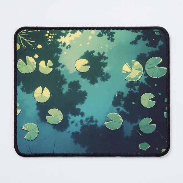 Item preview, Green Mouse Pad, Cute Pond Mouse Pad, Green Deskpad, Cute Desk Accessories, Kawaii Desk Decor, Minimalist Aesthetic Desk Mat,Desk Accessory Decor designed and sold by QpetStyle.