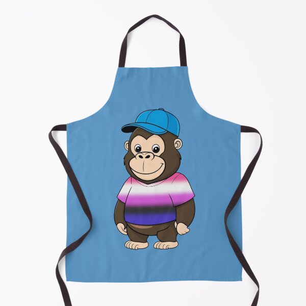 Item preview, Cool Pride Gorilla with Genderfluid Flag Tee | Genderfluid Pride Animal Design designed and sold by Travelslightly.