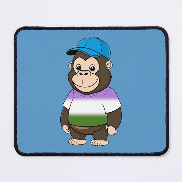 Item preview, Cool Pride Gorilla with Genderqueer Flag Tee  | Genderqueer Pride Animal Design designed and sold by Travelslightly.